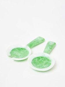 Handmade <b>Pink</b> Resin Salad <b>Tools</b> Serving <b>Set</b> Stylish Marble Swirl Long Handle Servers Dishwasher Safe for Hotels Homes Party - Product Image 3