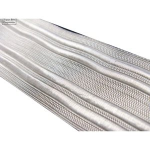 OEM Silver Bullion Wire Metallic Braid Silver Jacquard Lace Tresse Sizes 7mm to 55mm Custom Ribbon Braid Metallic Uniform Lace - Product Image 1