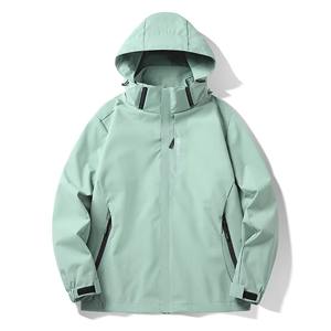 Custom Outdoor <b>Hooded</b> Waterproof Windbreaker <b>Soft</b> <b>Shell</b> Unisex Hiking Sportswear Breathable Stretch Microfleece Mountaineering - Product Image 3