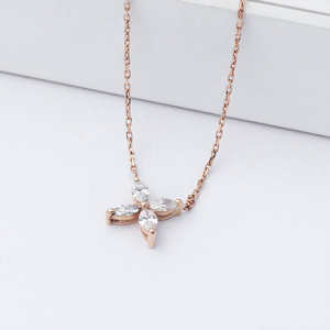 Exquisito Collar con Colgante de Diamante Marquise Cultivado en Laboratorio, Oro, Oro Rosa, Oro Blanco o Plata, Certificado IGI D-E-F - Product Image 3