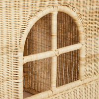 Maisons de poupées en osier pour bébés en rotin naturel pliable maisons de poupées faites à la main en gros petite maison de poupée pliable fabriquée au Vietnam