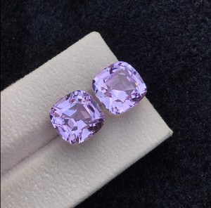 Piedra Preciosa Natural de Kunzita, Corte Cojín, Color Rosa Púrpura, Grado Excelente y Raro, para la Fabricación de Joyería y Pendientes - Product Image 2