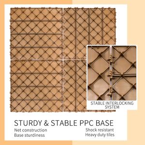 Burlywood impermeabile ad incastro piastrelle ponte 11.8 "x 11.8" pavimento da giardino 44 per tutte le stagioni uso esterno per giardino anteriore/posteriore - Product Image 5