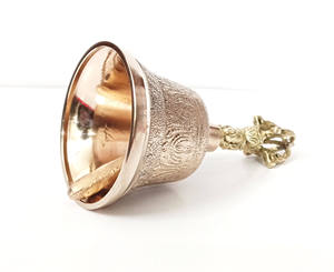 Campana Tibetana Artesanal para Meditación con Mango de Vajra, Campana de Latón para Oración, Yoga, Sanación y Rituales Espirituales - Product Image 2