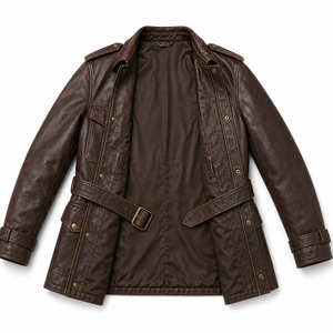 Wholesale Men Genuine Leather Hooded Jacket Biker Motorcycle <b>Coat</b> Stylish Winter Outerwear Custom Made OEM ODM Front - Product Image 3
