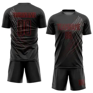 Conjunto de Uniforme de Fútbol Personalizado Directo de Fábrica, Camiseta y Pantalones Cortos Transpirables de Secado Rápido para Equipos Profesionales - Product Image 5