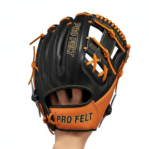 Gant de baseball professionnel en cuir uni de couleur personnalisée pour jeunes et adultes, gant de fielding durable pour l'entraînement au baseball et au softball - Product Image 3