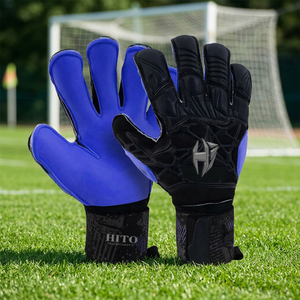Gants de gardien de but de football américain sur mesure de haute qualité, en néoprène et latex, avec étiquette et emballage personnalisés - Product Image 2