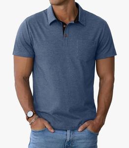 Polo en maille de haute qualité pour homme, style Old Money, motif uni, décontracté, taille XL, avec détails ajourés - Product Image 4