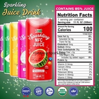 Boîte de jus de pastèque gazeux NFC sans sucre, fraîchement pressé, 250 ml (marque VINUT) - 20 Brix, boissons diététiques, sportives et énergétiques