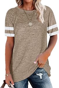 เสื้อยืดผ้าฝ้ายลำลองผู้หญิงแขนสั้นฤดูร้อนถักคอวีสีพื้น - Product Image 4