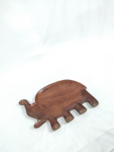 Plateau en bois poli artisanal de qualité supérieure, écologique, pour le petit-déjeuner, les collations et la décoration intérieure, fabriqué en Inde à prix avantageux - Product Image 3