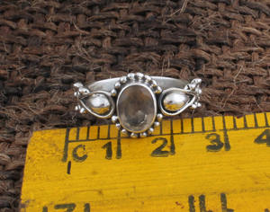 Bagues en argent sterling classiques avec pierres précieuses de préhnite naturelle ronde taille brillant pour femmes, bijoux fins, cadeau idéal pour mariage et fête, vente en gros - Product Image 3