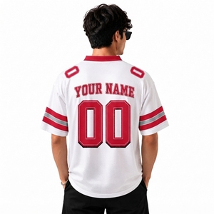 Camiseta de Fútbol Personalizada, Tejido de Malla Transpirable con Cuello en V y Manga Corta, Nombres/Números/Logotipos del Equipo Personalizados, Unisex, Corte Regular para Adultos - Product Image 4