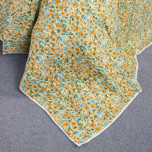 Couette en coton fleuri brodée à la main, style Kantha, taille King, vintage français, luxe, bio, pour la maison ou l'hôtel, impression personnalisée - Product Image 6