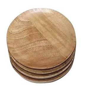 Plateaux de service en bois d'acacia, plateaux de service alimentaires originaux, assiette en bois en forme de feuille pour l'accueil, petite planche à fromage sécurisée - Product Image 5