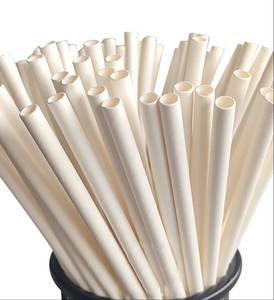 Paille en papier kraft jetable écologique biodégradable paille à boire en papier à bulles avec papier emballé individuellement - Product Image 1