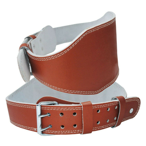 Leather Wrap-Around Weightlifting Belt with Lumbar <b>Support</b> and <b>Back</b> <b>Support</b> Durable and Breathable for Adult Gym Training - Product Image 2