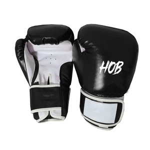 Gants de boxe professionnels à prix d'usine, logo personnalisé, gants d'entraînement en PU avec bandage de maintien, gants de boxe durables pour hommes - Product Image 3