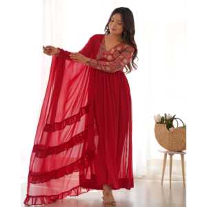 Conjunto de traje de fiesta de talla XS de diseñador con trabajo de secuencia de bordado - Product Image 5