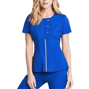 Vêtements de soins infirmiers ergonomiques, hygiéniques, respirants, en polyester extensible de qualité supérieure, uniforme d'hôpital confortable pour femmes - Product Image 1