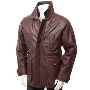 Chaqueta de Cuero para Hombre de Invierno de Alta Calidad al por Mayor con Cierre de Cremallera, Impermeable y Cortavientos, Servicio OEM/ODM, Estilo Urbano y Motero - Product Image 1