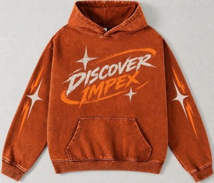 Sweat à capuche personnalisé en gros, coupe oversize, coton épais, délavage vintage, streetwear, pull avec poche, impression sérigraphique, usine OEM - Product Image 5