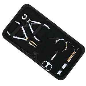 Hair Extension Tools Kit with 3-Hole Bead Crimper C-Shape Extension Needles Weaving Needles Technician Grade Extension Tools - Product Image 1