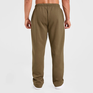 Pantalon de jogging décontracté pour homme, vert olive, avec logo personnalisé, taille élastique et cordon de serrage intérieur, design tendance, vente en gros à prix abordable - Product Image 2