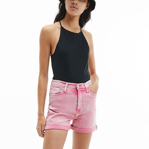 Pantalones Cortos Cargo Ecológicos de Lona Lavable para Mujer, Cintura Baja, Cierre con Cordón, Formales, Impermeables, Diseño de Leopardo, ODM - Product Image 1