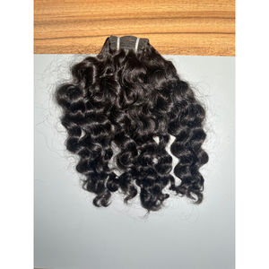 Cabello humano rizado natural real 100% Colección de templo crudo Cutículas sin procesar Paquetes de textura alineada Extensión de cabello natural - Product Image 4