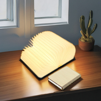 Lampe de lecture LED pliable en forme de livre, rechargeable, portable, à piles, design original