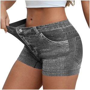 Distressed Denim Jeans Shorts Front Back Pockets Jeans Plus Size Regular Fit Denim Outerwear Spring Autumn Shorts For Lady - Product Image 2