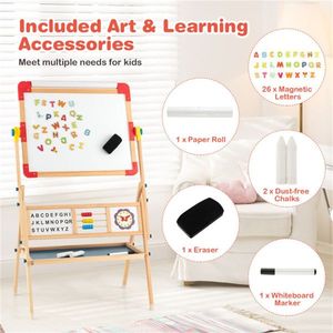 Cavalletto di arte in legno 3-in-1 per i bambini per la pittura di disegno e schizzi - Product Image 1