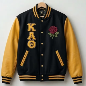 Chaqueta Letterman Alpha Theta, Chaqueta Bomber Vintage, Chaqueta Universitaria, Chaqueta Sorority Greek Line, Chaquetas Griegas, Abrigo Letterman - Product Image 5