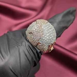 Pendentif globe VVS1 Moissanite serti de pierres, finition or rose, pour hip-hop, en argent 925, bijoux fins, pendentifs et breloques - Product Image 5