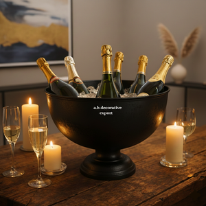 Bac à vin sur piédestal en laiton antique vintage, bac décoratif en métal pour fête, centre de table de luxe, refroidisseur à champagne pour décoration de mariage - Product Image 6