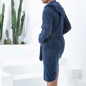 Bata de Baño para Hombre Cozy Lifestyle, 100% Algodón, Transpirable, Manga Larga, con Bolsillos, Cómoda y Relajante para Uso Diario en Casa - Product Image 3