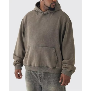 Nouveau pull ample en coton 100% lavé pour homme avec LOGO personnalisé, style batik vieilli, vêtements de couple, haut à capuche pour homme et femme - Product Image 1