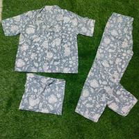 Ensemble de pyjama pour femmes en coton 100% imprimé floral, ensemble de nuit à manches courtes boutonné, vêtements de nuit confortables, ensemble de vêtements de détente