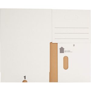 Scatole Portaoggetti in Cartone con Coperchio Sollevabile, Formato Letter/Legal, Robuste, Facili da Montare, Bianche, 16.2"L X 12.5"W X 10.5"H, Confezione da 20 - Product Image 4