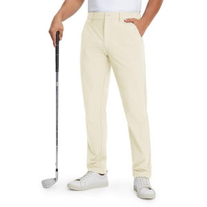 Pantalon de golf léger en toile sur mesure, design haut de gamme, poches latérales, polyester, taille personnalisée, pour homme, vente en gros - Product Image 1