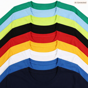 Camiseta Unisex de Cuello Redondo, 100% Algodón Peinado, 200G, Peso Pesado, con Logotipo Personalizado Bordado, Precio de Fábrica CN, Bangladesh - Product Image 1