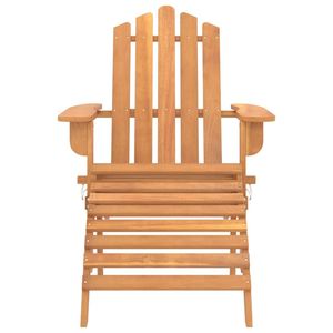 Sedia da giardino in legno massello Acacia Adirondack con poggiapiedi - Product Image 3