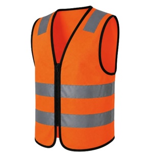 Chaleco de Seguridad Reflectante de Alta Visibilidad Amarillo con Franjas Plateadas y Cierre de Cremallera para Trabajo al Aire Libre - Product Image 4