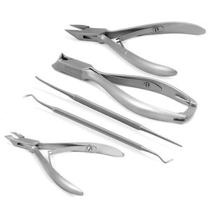 Ensemble d'instruments de podologie pour soins des ongles 7 en 1 en acier inoxydable - Product Image 1