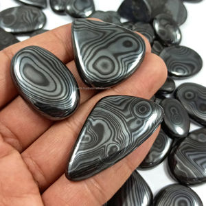 Lote de Cabujones de Psilomelan Natural, Cristal de Cuarzo, Cabujones Sueltos al por Mayor, Pulidos a Mano - Product Image 6