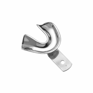 Plateaux d'empreinte dentaires professionnels manuels en acier inoxydable réutilisables, instruments dentaires de qualité médicale, stérilisation à haute température, CE - Product Image 1