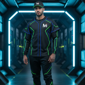 ชุดเบสบอลคุณภาพสูงแบบซับลิเมชั่น เสื้อทีมสั่งทำพิเศษ แบบติดกระดุมเต็มตัว เนื้อผ้าระบายอากาศได้ดี เหมาะสำหรับการแข่งขัน - Product Image 6