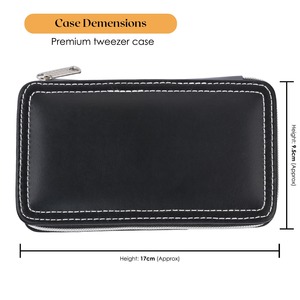 Estuche de Almacenamiento para <span class=keywords><strong>Pinzas</strong></span> Quirúrgicas Ijrak, de Primera Calidad, para Extensiones de Pestañas y Cejas, con Cierre, Doble Cara, 12 Ranuras, de Cuero PU - Product Image 6